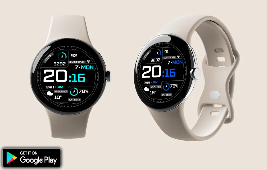 Digital Wuxysyp Watch face screenshot 3