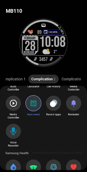 Digital Watch Face MB110 screenshot 7