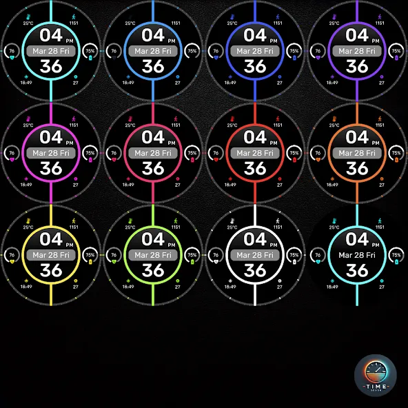 Clock Line Watch Face screenshot 3