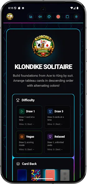 Klondike Solitaire Offline screenshot 3