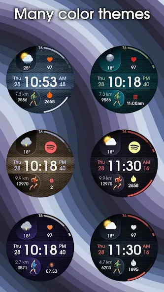 Digital watch face D32 screenshot 4