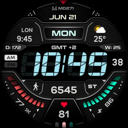 MD271 Digital watch face screenshot 29