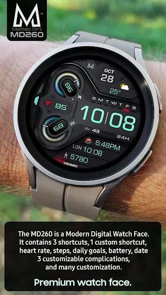 MD260 Digital watch face screenshot 3