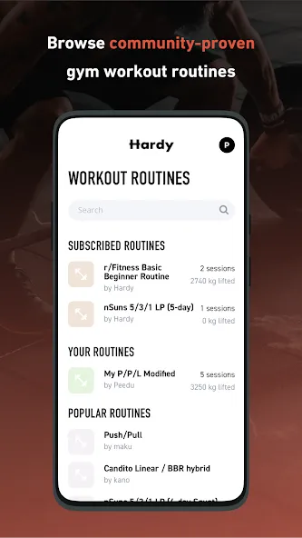 Hardy: smart workout routines screenshot 2