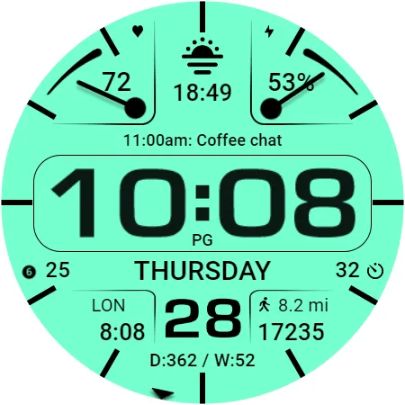 WFP 232 Stylish watch face screenshot 47