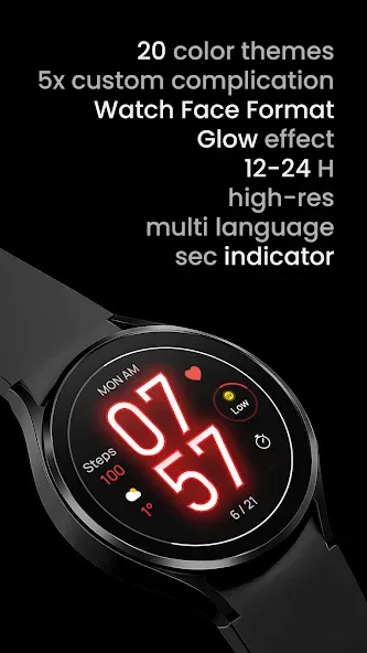 Glow Digital: Watch face screenshot 2