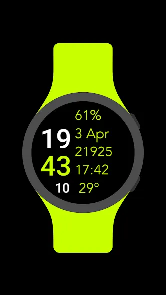 Five Big Text Watch Face screenshot 5