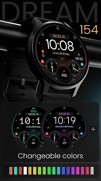 Dream 154 Digital Watch face screenshot 2