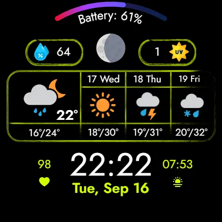 Weather watchface 3 screenshot 24