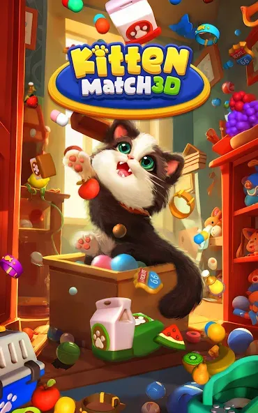 Kitten Match 3D screenshot 9