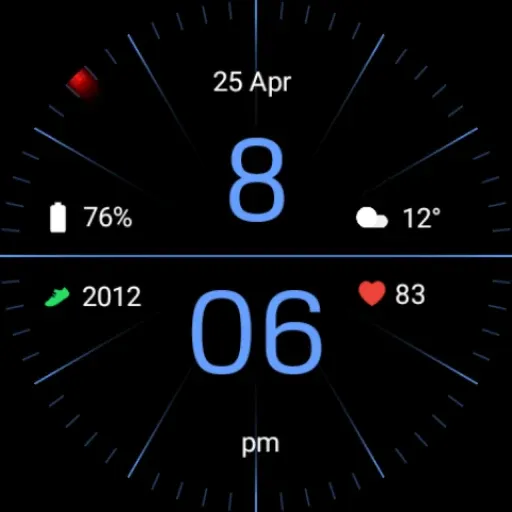 Minimal Black Watch Face screenshot 21