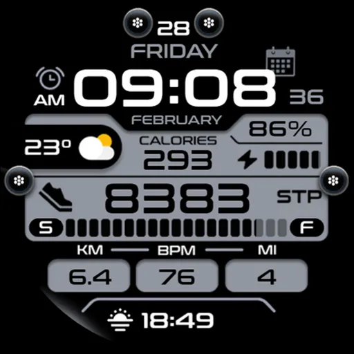 OMG 193 Digital Watch Face screenshot 27