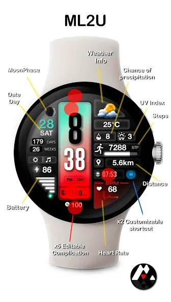 ML2U 268 Watch Face screenshot 2