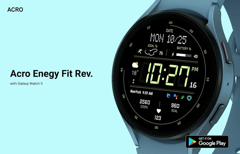 ACRO Enegy Fit Rev watchface screenshot 3