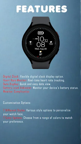 MAHO008 Wear OS Watch Face screenshot 2