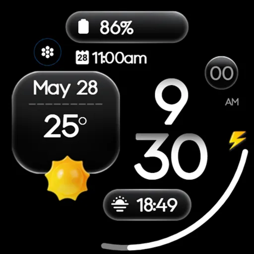 OMG 455 - Modern Watch Face screenshot 28