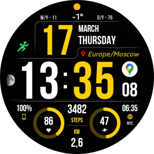 WFP 241 Digital watch face screenshot 38