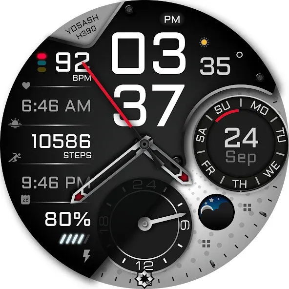 H390 Analog Digital Watch Face screenshot 25