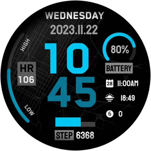 Minimal Sport Watch Face NY screenshot 16