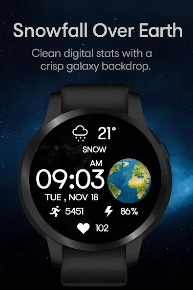 Earth Galaxy WatchFace screenshot 4