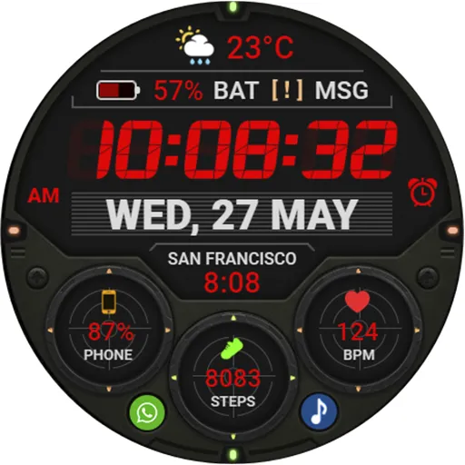 WFP 354 Tactical Watch face screenshot 45