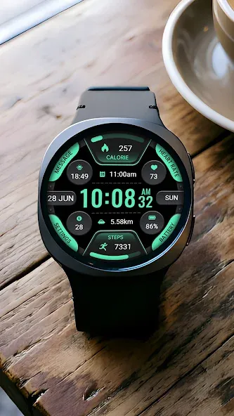 Ink Green Arc Data ZKin Watch screenshot 7