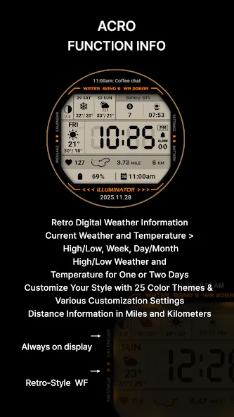 ACRO Multi G Digital Watchface screenshot 3