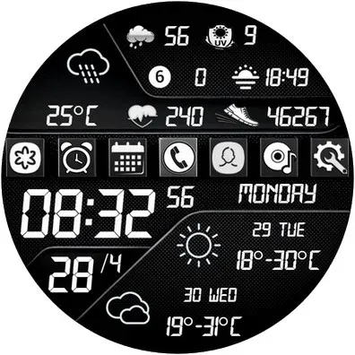 N-SPORT739 Digital Watch Face screenshot 11