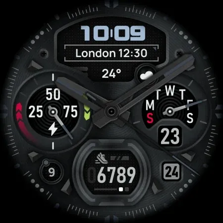 SH047 Watch Face, WearOS watch screenshot 10