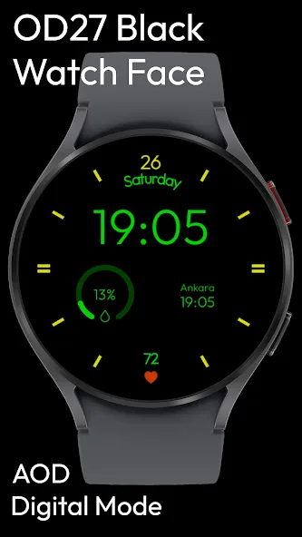 OD27 Black Watch Face screenshot 24