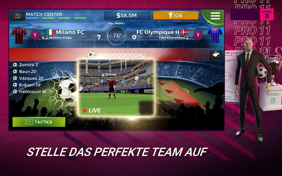 Pro 11 - Fußball Manager screenshot 6