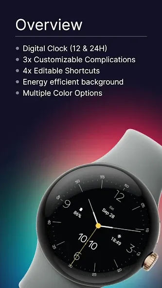 Simplicity - Wear OS WatchFace screenshot 2