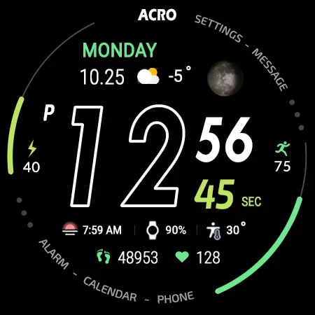 ACRO Sport Run2 Watchface screenshot 24