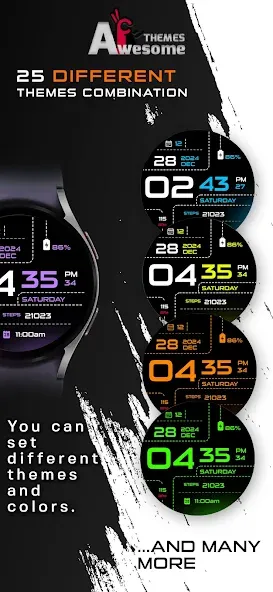 Dotline - Dark Watch Face screenshot 3