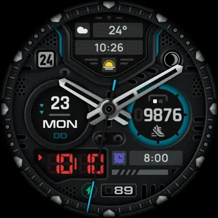 SH056 Watch Face, WearOS watch screenshot 15