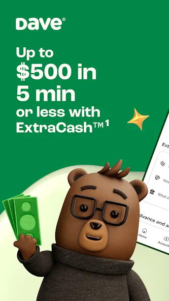 Dave - Fast Cash & Banking screenshot 1