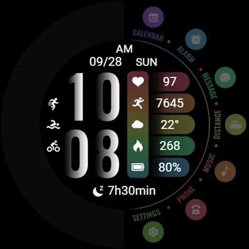 Half Screen Rainbow ZKin Watch screenshot 42
