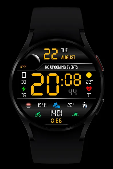 WR 007 Digital Watch Face screenshot 3