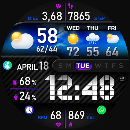 PER8 Digital Watch Face screenshot 42