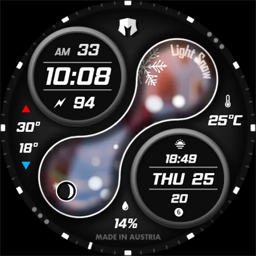 DM160 Stylish Tech Watch Face screenshot 9