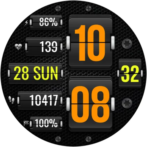 Digital FLIP WS16 Watch face screenshot 20