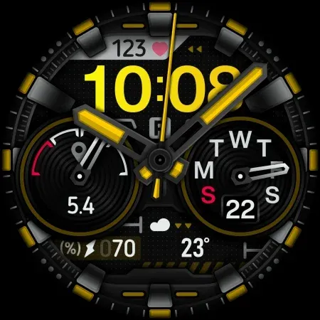 SH042 Watch Face, WearOS watch screenshot 11
