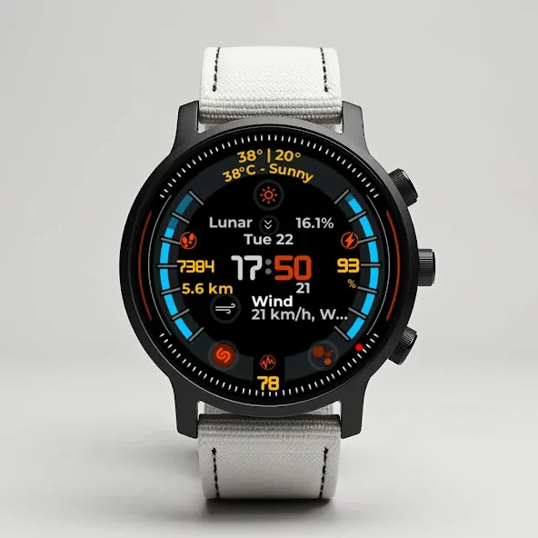 Digital Watch Face CUE124 screenshot 1