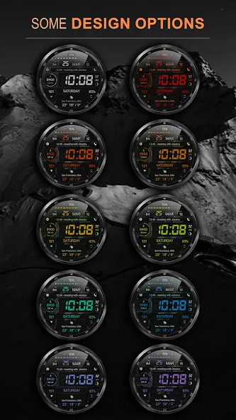 WFP 129 Military watch face screenshot 2