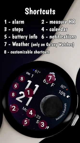 Moon & Weather watchface screenshot 5