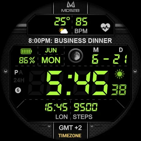 MD112B Digital watch face screenshot 27