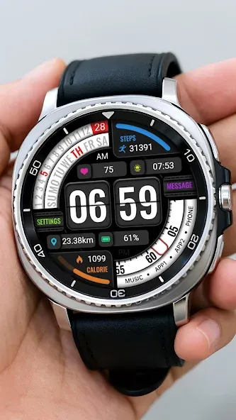 Diagonal Text ZKin Watch Face screenshot 2
