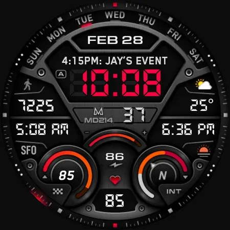 MD214 Digital Watch Face screenshot 34