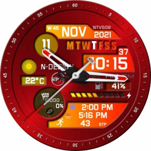 NTV508 - Hybrid W watch face screenshot 29