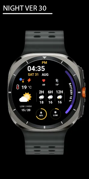 Night ver 30 - watch face screenshot 1